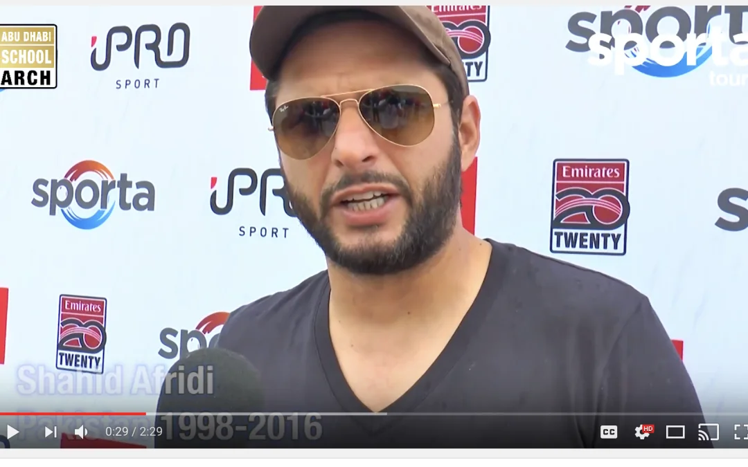 Shahid Afridi at Emirates T20 Tournament