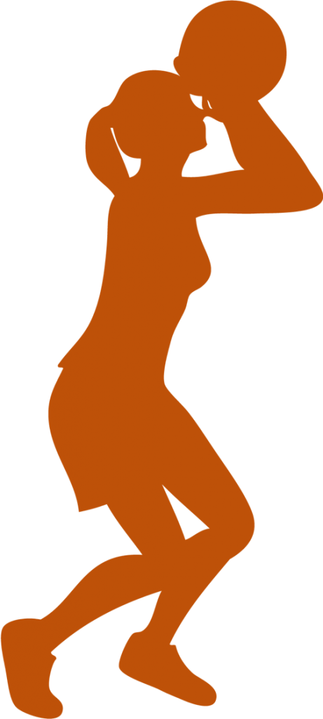 orange netball trainers