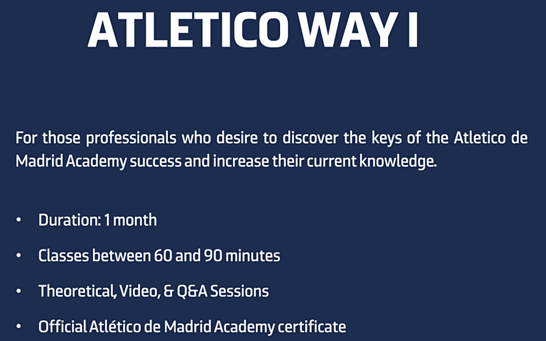 Atletico Madrid Online Course for Coaches